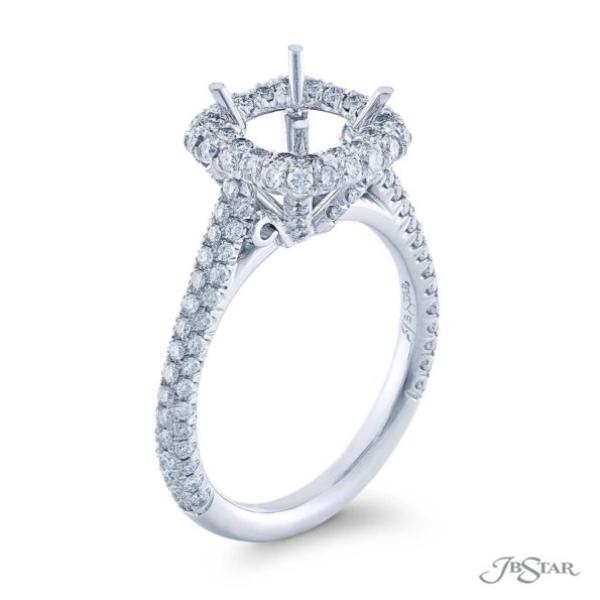 JB Star Semi-Mount Micro-Pave Halo Setting